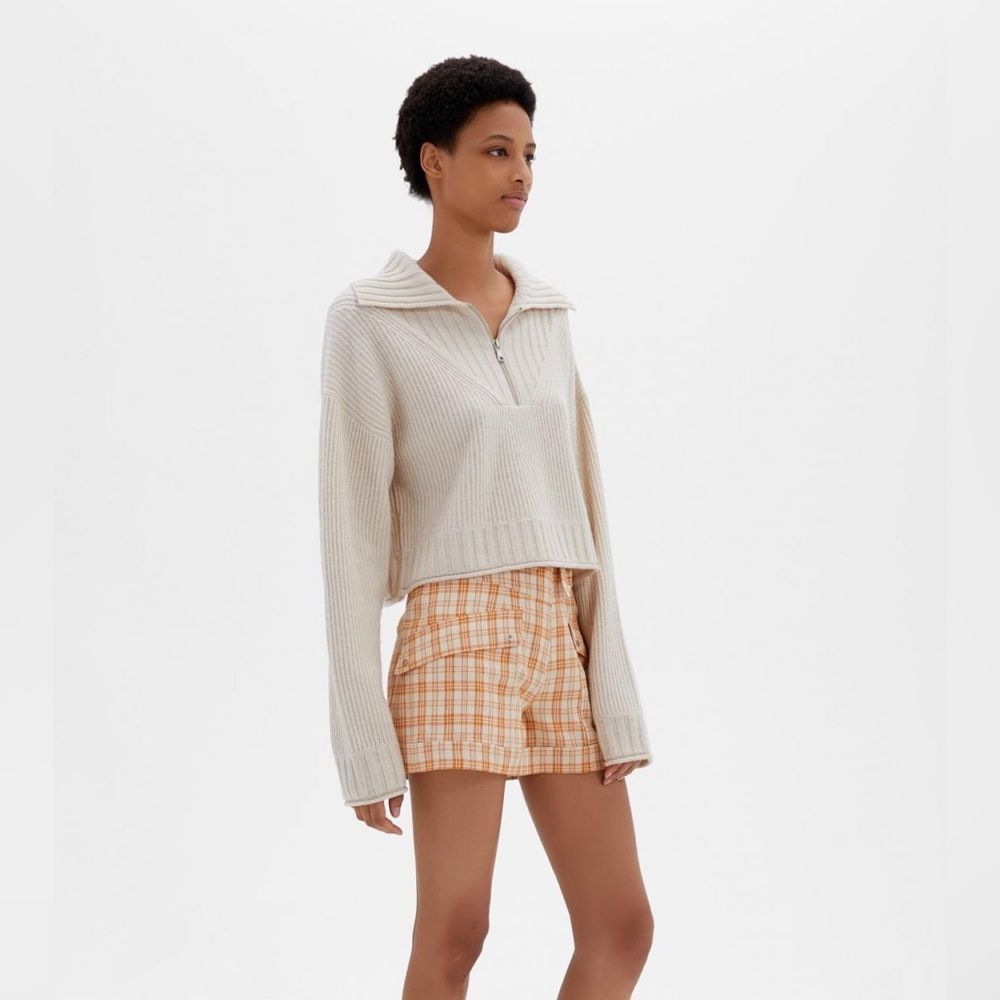 Jonathan Simkhai Prisha Short Size 2 Clay Egret